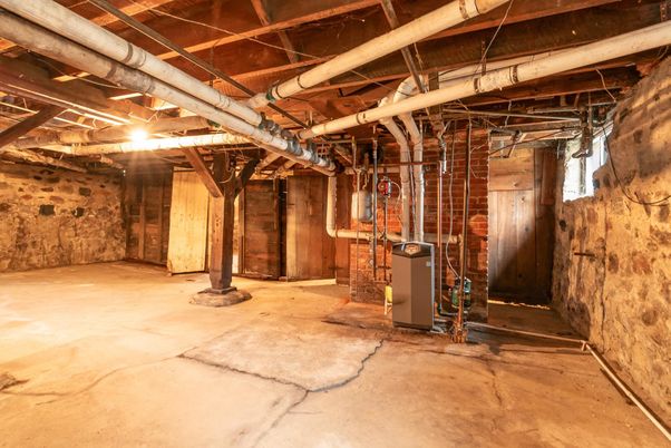 Interior, Stone Walls, Wooden Beams