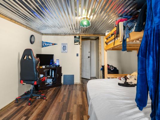 Bedroom, Interior, Wood Texture Flooring