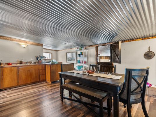 Dining room, Interior, Wood Texture Flooring
