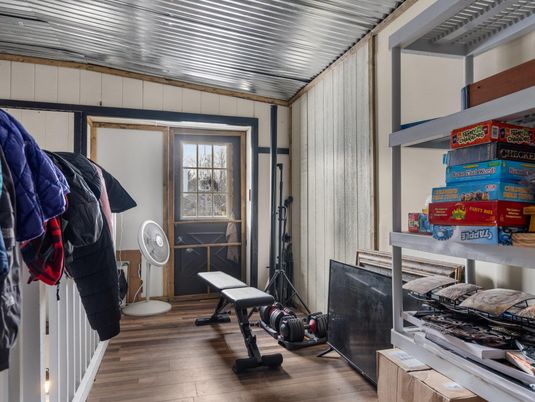 Fitness Equipment, Interior, Wood Texture Flooring