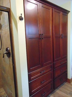 Bathroom, Interior, Wood Texture Flooring