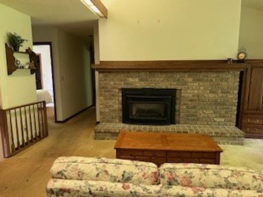 Fireplace, Interior, Living room, Stone Walls