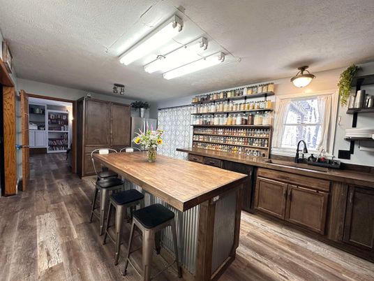 Interior, Kitchen, Wood Texture Flooring