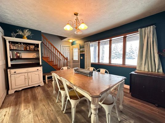 Dining room, Interior, Wood Texture Flooring