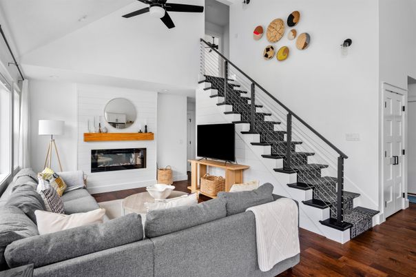 Fireplace, Interior, Living room, Wood Texture Flooring