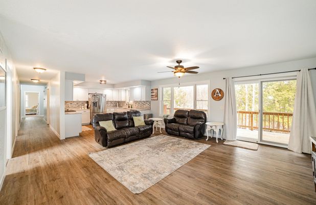 Interior, Kitchen, Living room, Wood Texture Flooring