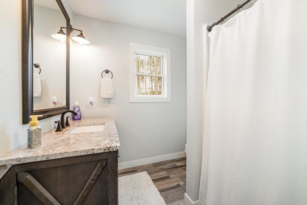 Bathroom, Interior, Wood Texture Flooring