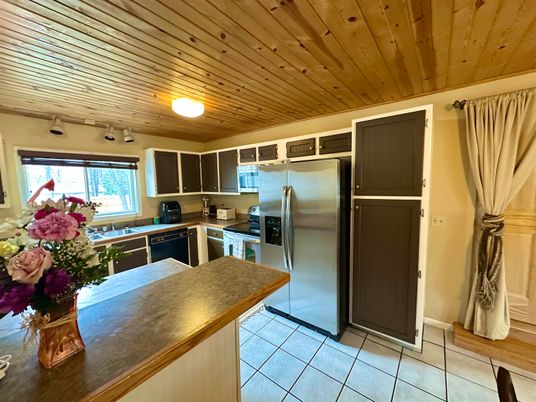 Interior, Kitchen, Stainless Steel Appliances, Wooden Ceilings