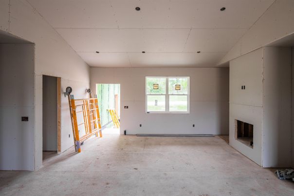 Empty room, Fireplace, Interior