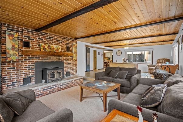 Fireplace, Interior, Living room, Stone Walls, Wooden Beams, Wooden Ceilings