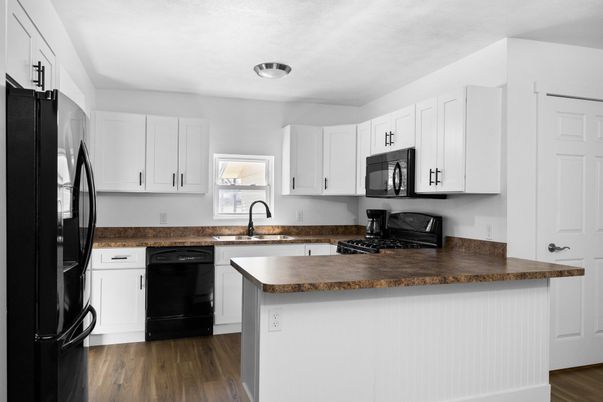 Interior, Kitchen, Wood Texture Flooring