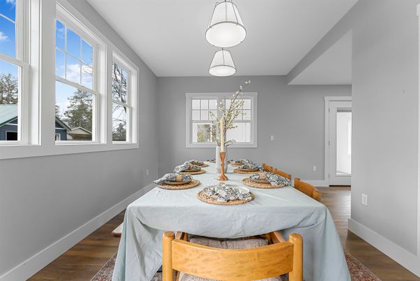 Dining room, Interior, Wood Texture Flooring