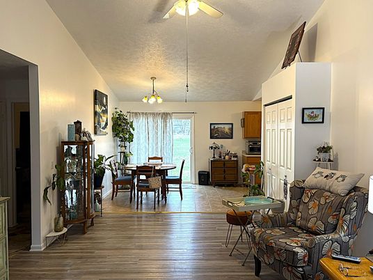 Dining room, Interior, Wood Texture Flooring