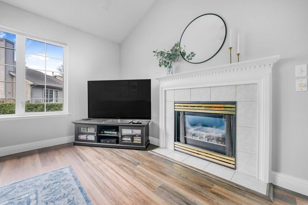 Fireplace, Interior, Wood Texture Flooring