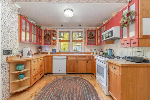 Interior, Kitchen, Wood Texture Flooring