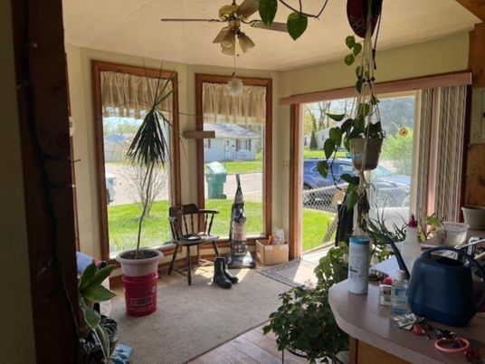 Interior, Sun Room, Wood Texture Flooring
