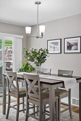 Dining room, Interior, Pendant Lights