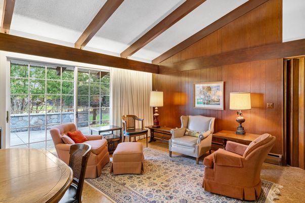 Interior, Living room, Wooden Beams, Wooden Walls