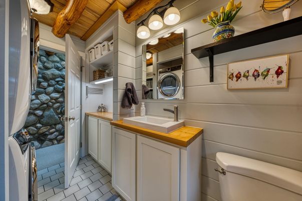Bathroom, Interior, Wooden Beams, Wooden Ceilings