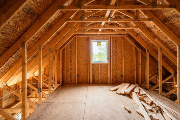 Empty room, Interior, Wooden Beams, Wooden Ceilings, Wooden Walls