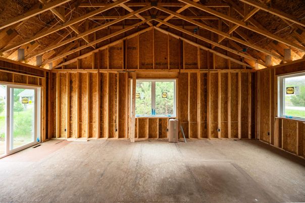 Empty room, Interior, Wooden Beams, Wooden Ceilings, Wooden Walls