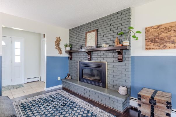 Fireplace, Interior, Stone Walls, Wood Texture Flooring