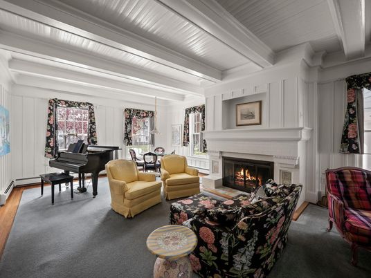 Fireplace, Interior, Living room, Piano