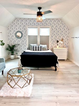 Bedroom, Interior, Wood Texture Flooring