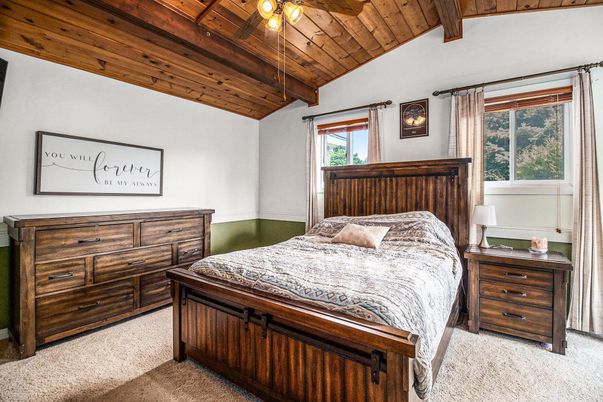 Bedroom, Interior, Wooden Beams, Wooden Ceilings
