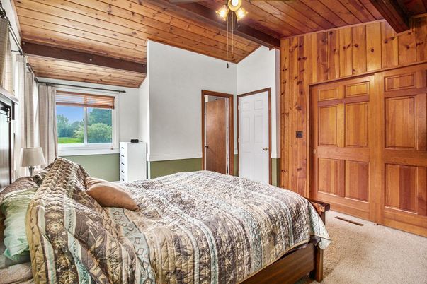 Bedroom, Interior, Wooden Beams, Wooden Ceilings, Wooden Walls