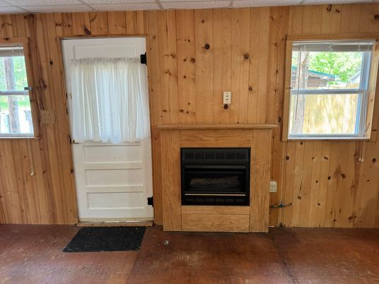 Fireplace, Interior, Wooden Walls