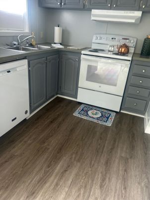 Interior, Kitchen, Wood Texture Flooring