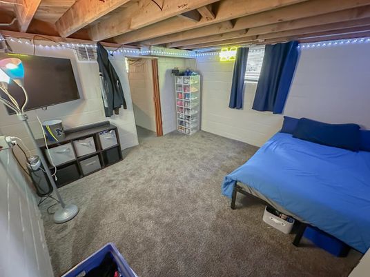 Bedroom, Interior, Wooden Beams
