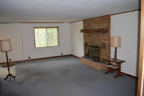 Empty room, Fireplace, Interior, Stone Walls