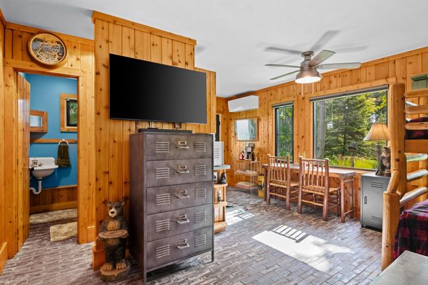 Dining room, Interior, Wooden Walls