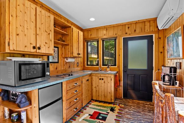 Interior, Kitchen, Recessed Lighting, Wooden Walls