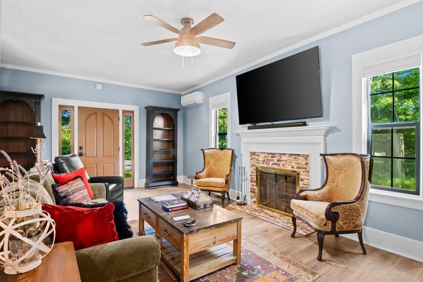 Fireplace, Interior, Living room, Wood Texture Flooring