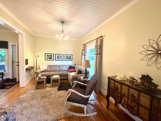 Chandelier, Interior, Living room, Wood Texture Flooring