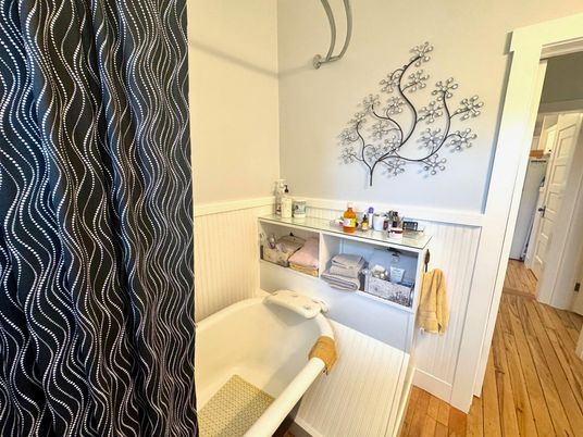 Bathroom, Interior, Wood Texture Flooring