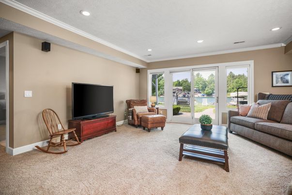 Interior, Living room, Recessed Lighting