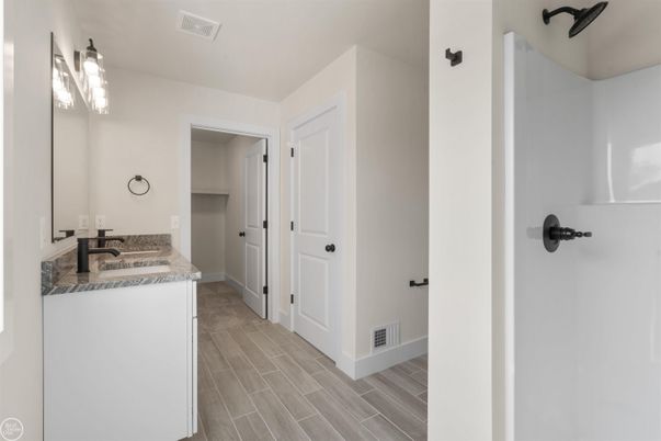 Bathroom, Interior, Wood Texture Flooring