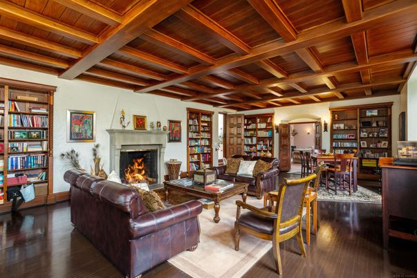 Dining room, Fireplace, Interior, Living room, Wooden Beams, Wooden Ceilings, Wood Texture Flooring