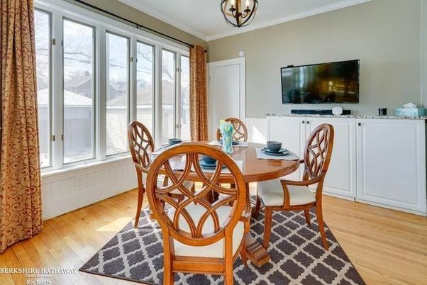 Dining room, Interior, Wood Texture Flooring