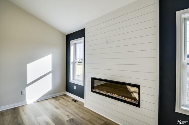 Empty room, Fireplace, Interior, Wood Texture Flooring