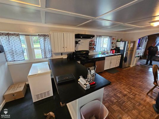 Interior, Kitchen, Wood Texture Flooring