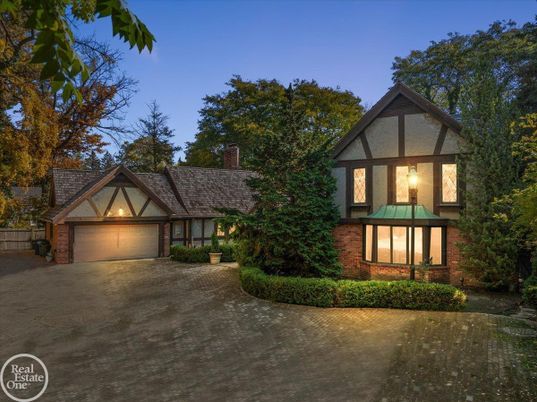 Attached, Exterior, Facade, Brick Facade, Tudor Revival