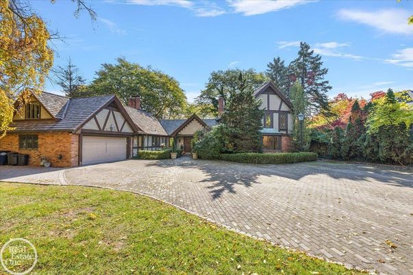 Attached, Backyard, Exterior, Facade, Brick Facade, Tudor Revival
