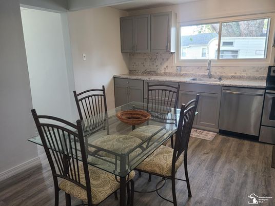 Dining room, Interior, Kitchen, Wood Texture Flooring