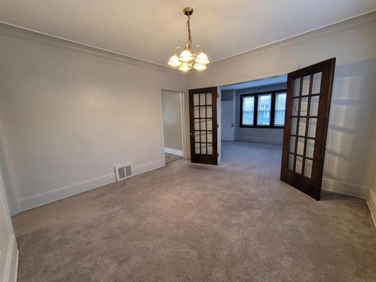 Chandelier, Empty room, Interior