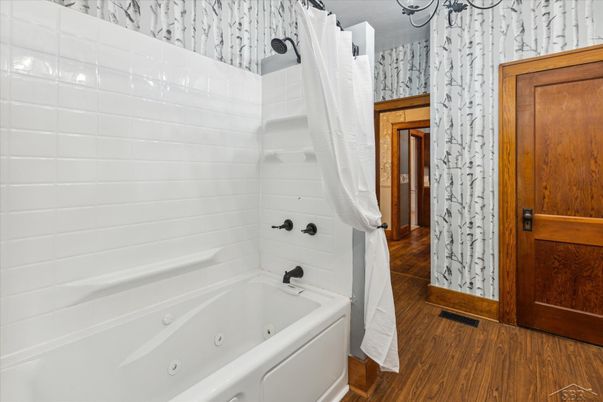 Bathroom, Interior, Wood Texture Flooring